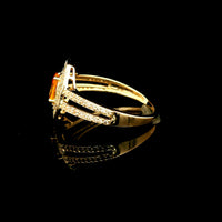 0.81 Ct Oval Multi Sapphire 14K Gold Ring