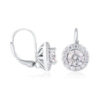 2.72 ct. t.w. Moissanite Drop Earrings in Sterling Silver