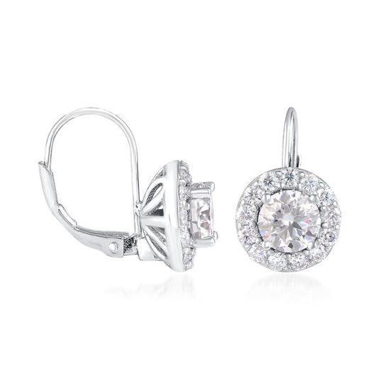 2.72 ct. t.w. Moissanite Drop Earrings in Sterling Silver