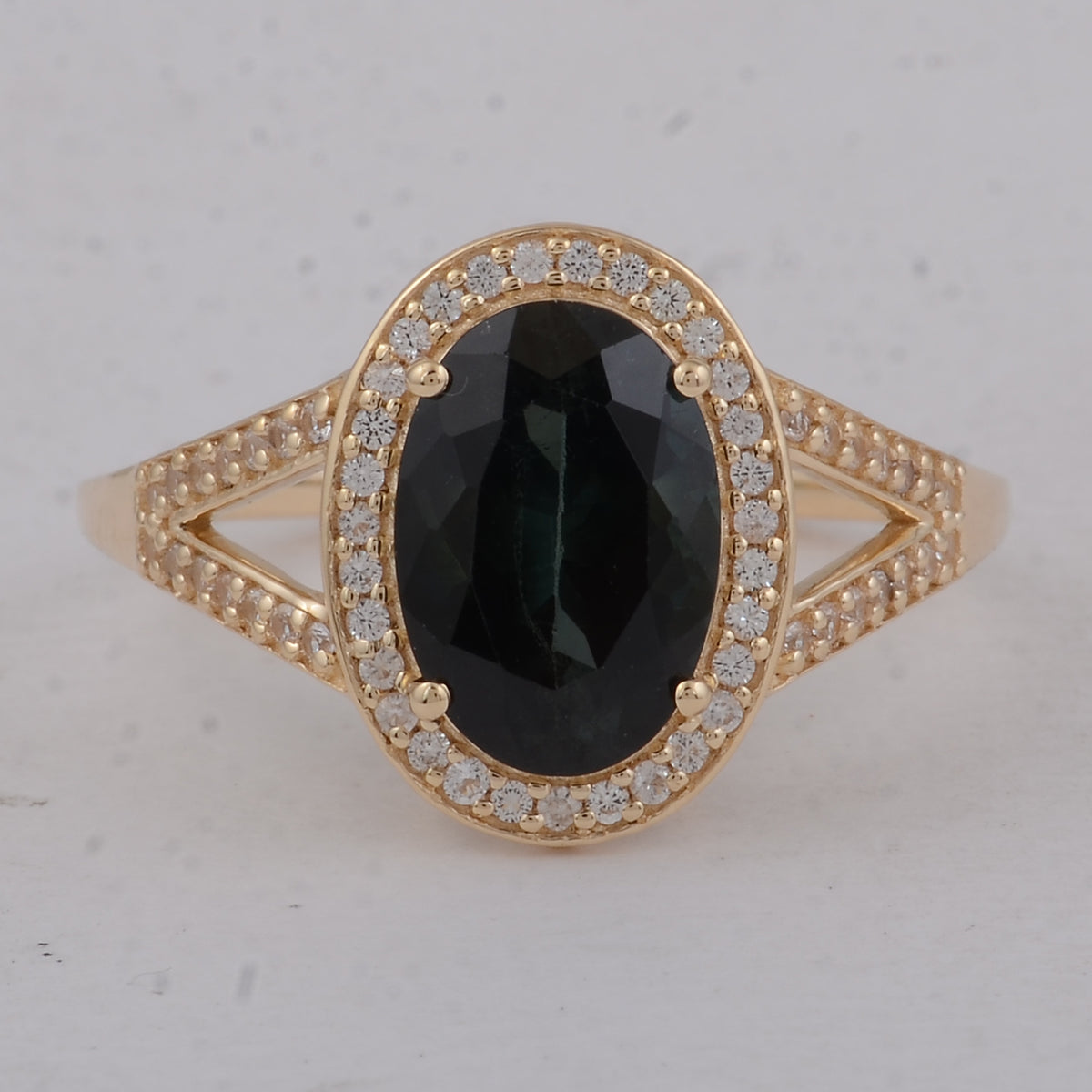 2.49 Ct Oval Tourmaline 9K Gold Ring