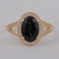 2.49 Ct Oval Tourmaline 9K Gold Ring