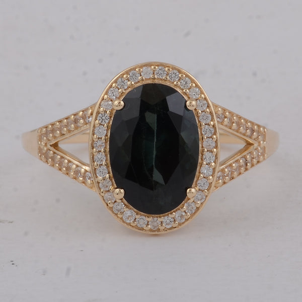 2.49 Ct Oval Tourmaline 9K Gold Ring
