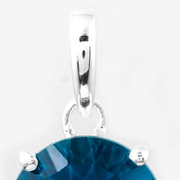 3.40 Ct Round Pariba Topaz, 925 Sterling Silver Pendant