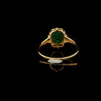 1.40 Ct Octagon Step Cut Natural Emerald 14K Gold Ring