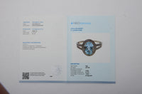 1.75 Ct Oval Mixed Cut Natural Aquamarine 14K Gold Ring