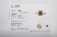 1.64 Ct Emerald Cut Natural Beryl Emerald 14K Gold Ring
