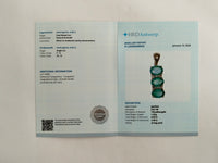 2.59 Ct Oval Mixed Cut Natural Emerald 14K Gold Pendant