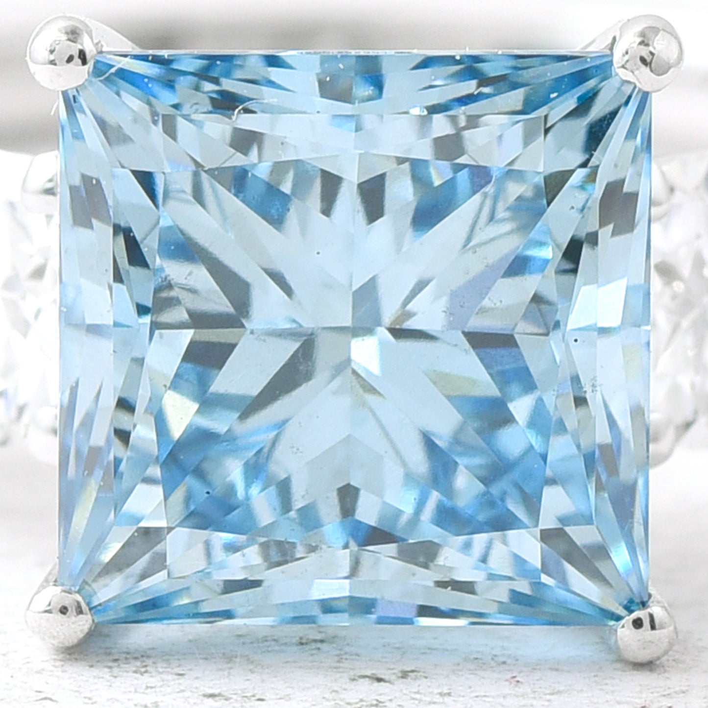 3.27 Ct Princess Lab Grown Diamond 14K Gold Ring