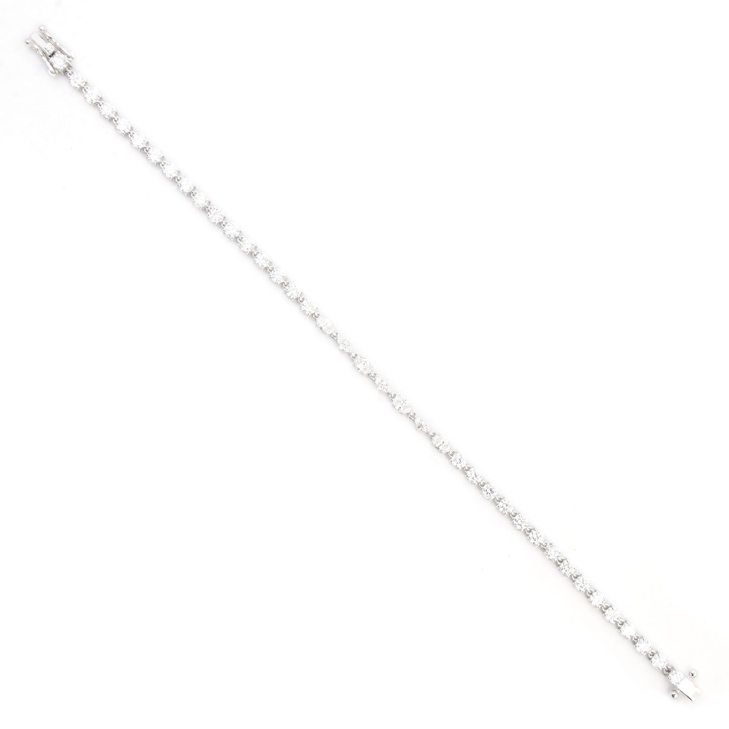 3.97 Ct Oval Lab Grown Diamond 14K Gold Bracelet