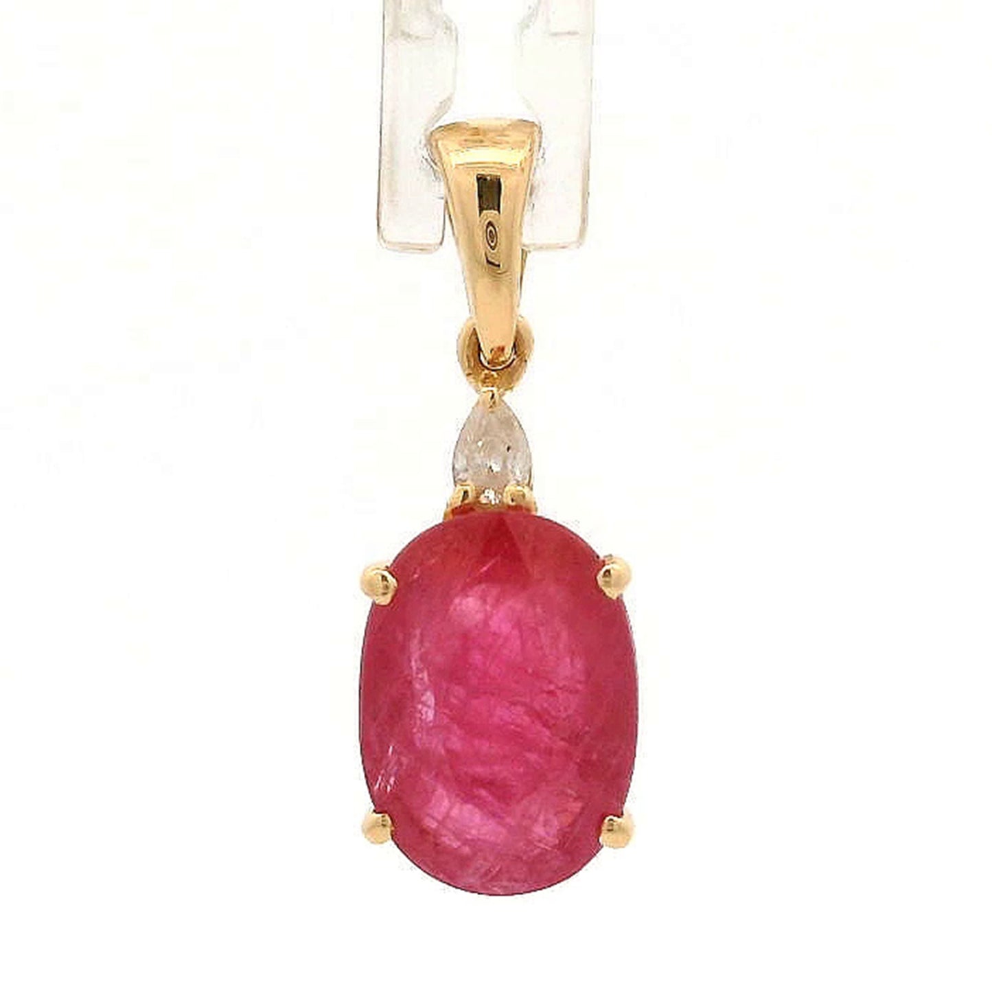 1.78 Ct Oval Sapphire 14K Gold Pendant