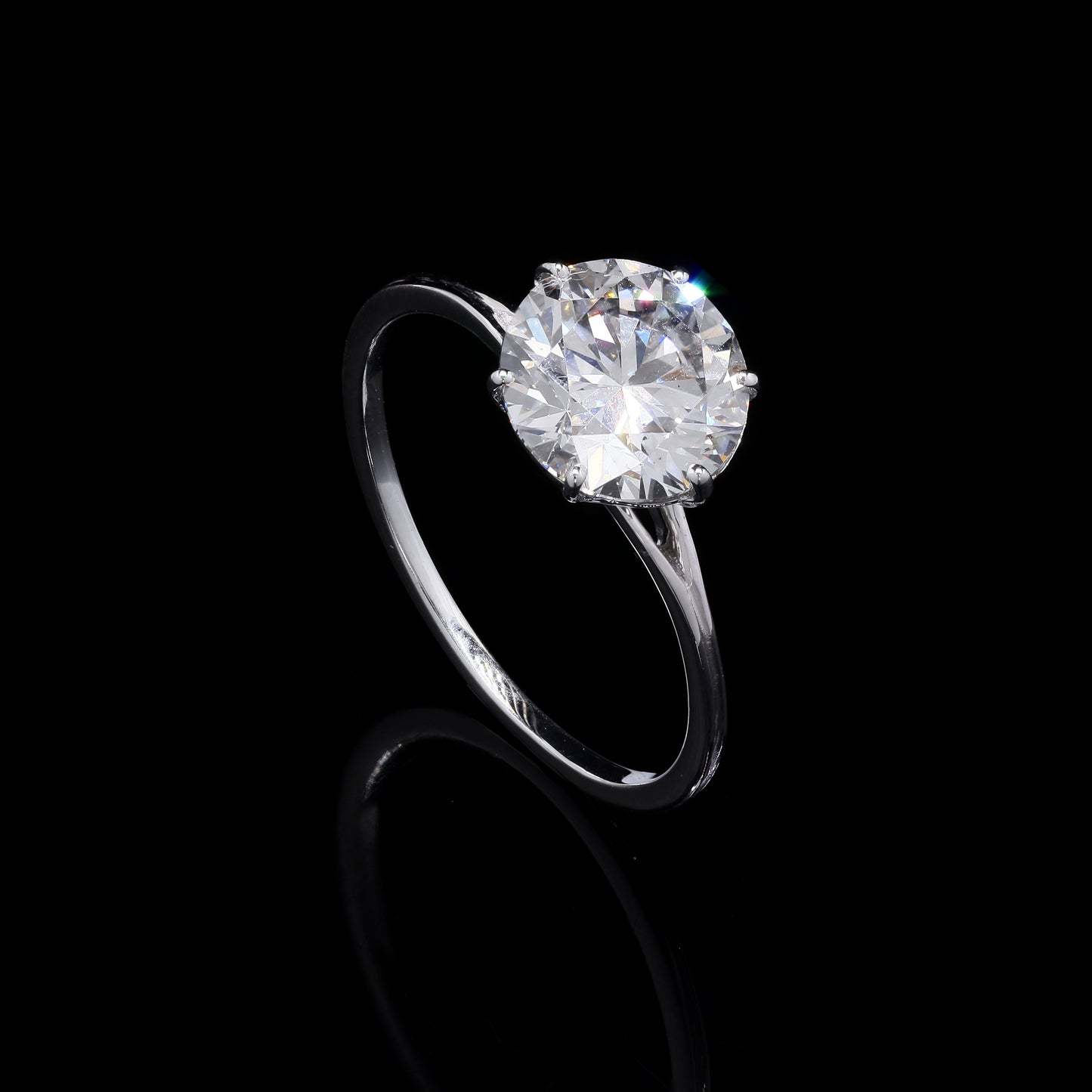 2.10 Carats Lab Grown Diamond 14K Gold Ring