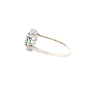 1.79 Carats Blue Lab Grown Diamond 14K Gold Ring