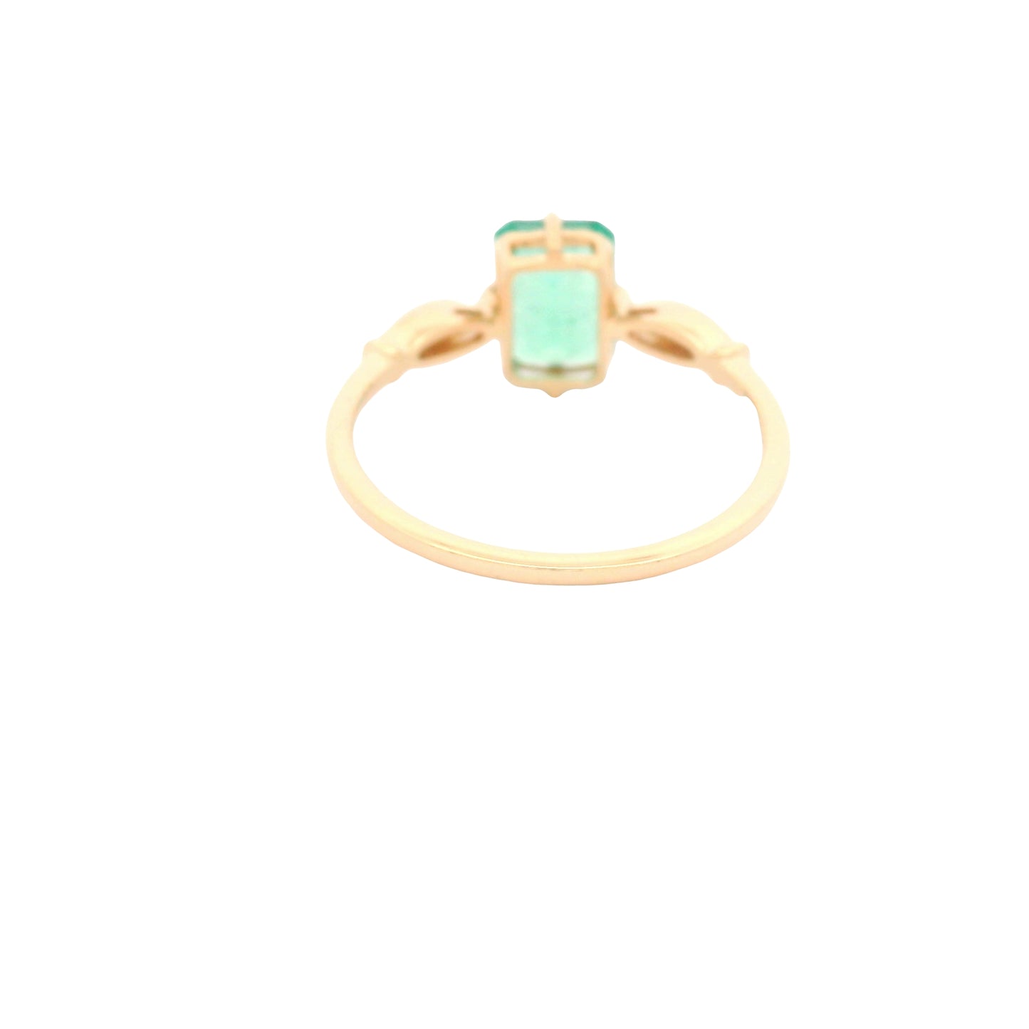 1.11 Ct Octagon Emerald 14K Gold Ring