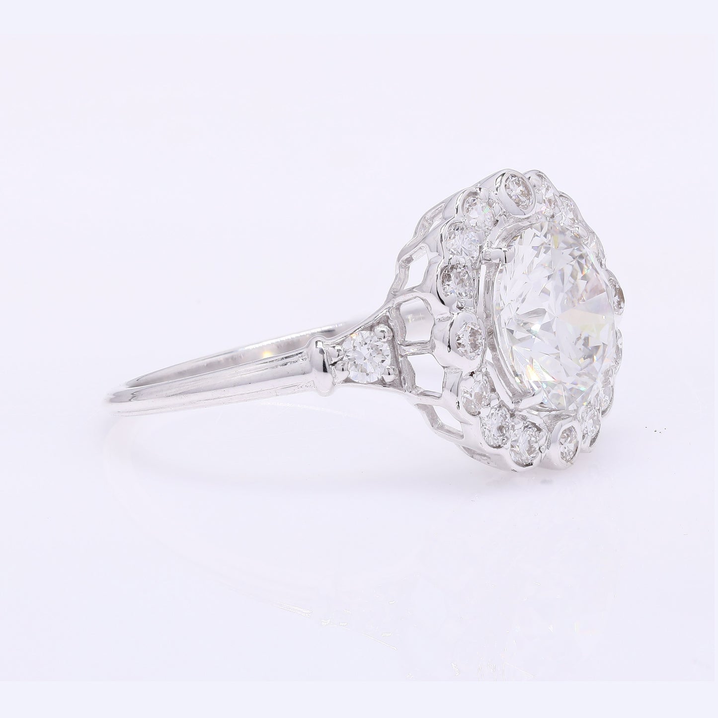 2.50 Carats Lab Grown Diamond 14K Gold Ring