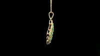 1.28 Ct Round Emerald 14K Gold Pendant