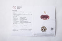 9.55 Ct Oval Mixed Cut Natural Corundum Ruby 14K Gold Pendant