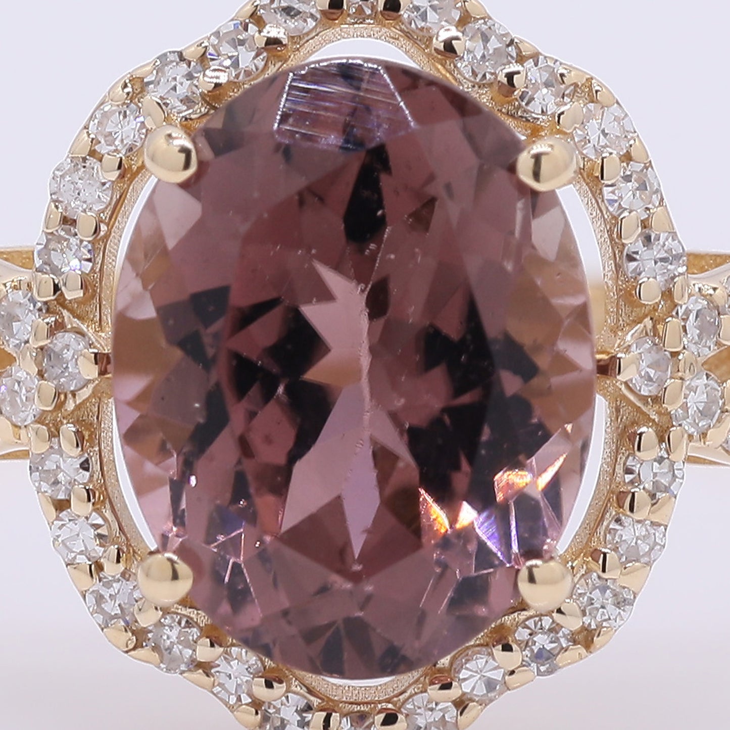 2.23 Ct Oval Mixed Cut Natural Tourmaline 14K Gold Ring