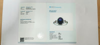 3.18 Ct Oval Mixed Cut Natural Bi-Coloured Sapphire 14K Gold Ring