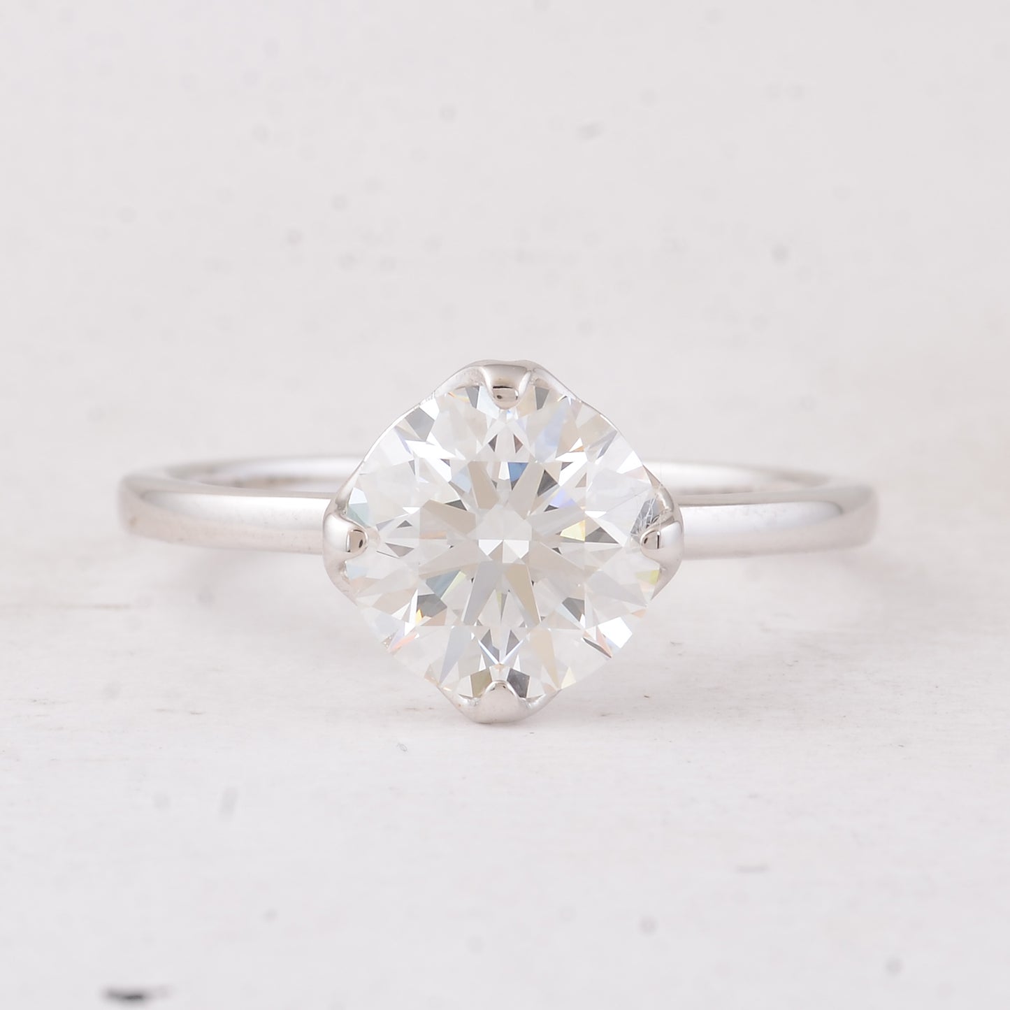 2.03 Carats Lab Grown Diamond 14K Gold Ring