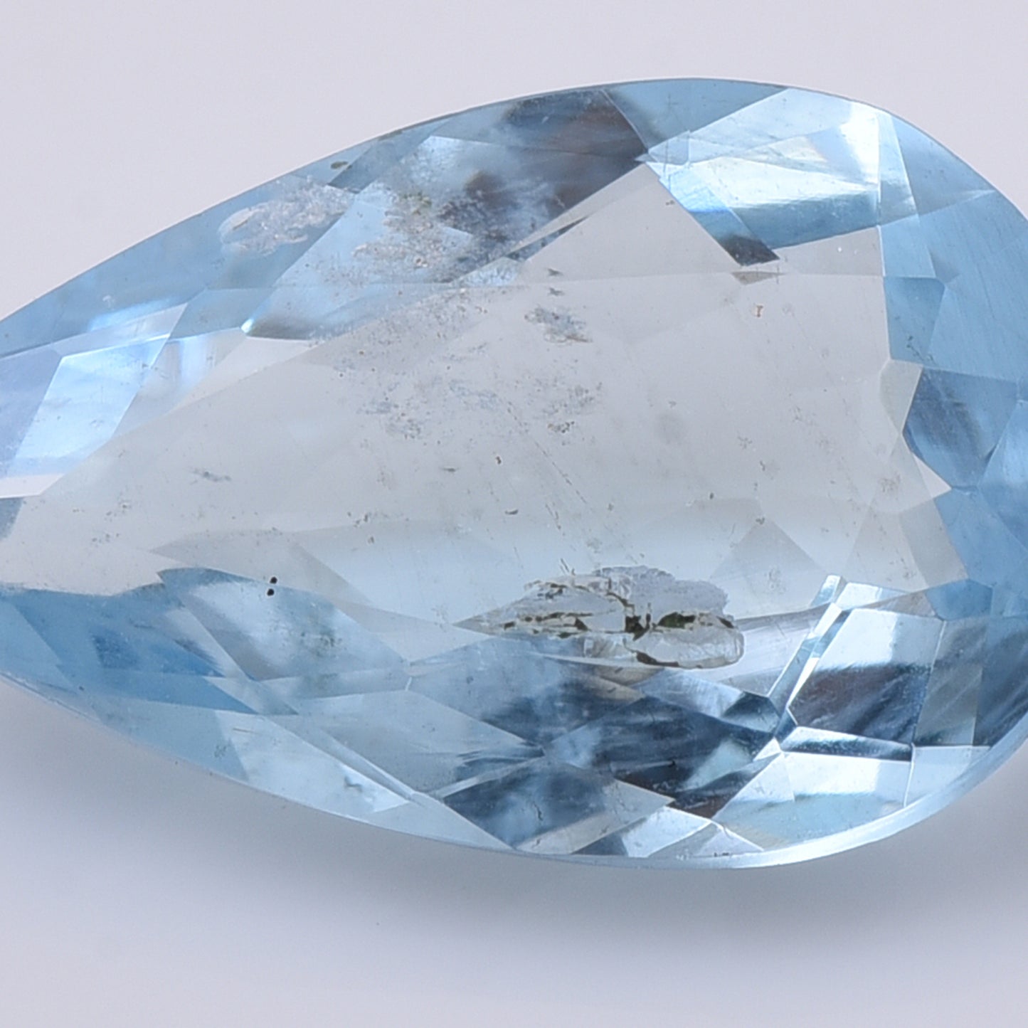3.49 Natural Beryl Aquamarine Pear Mixed Cut Gemstone