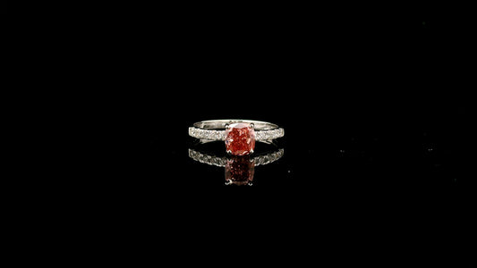 1.26 Carats Pink Lab Grown Diamond 14K Gold Ring