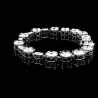28.91 Ct Round Lab Grown Diamond 14K Gold Bracelet