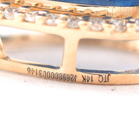 4.88 Ct Pear Mixed Cut Natural Sapphire 14K Gold Pendant