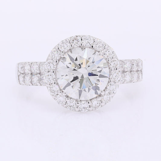 2.96 Carats Lab Grown Diamond 14K Gold Ring