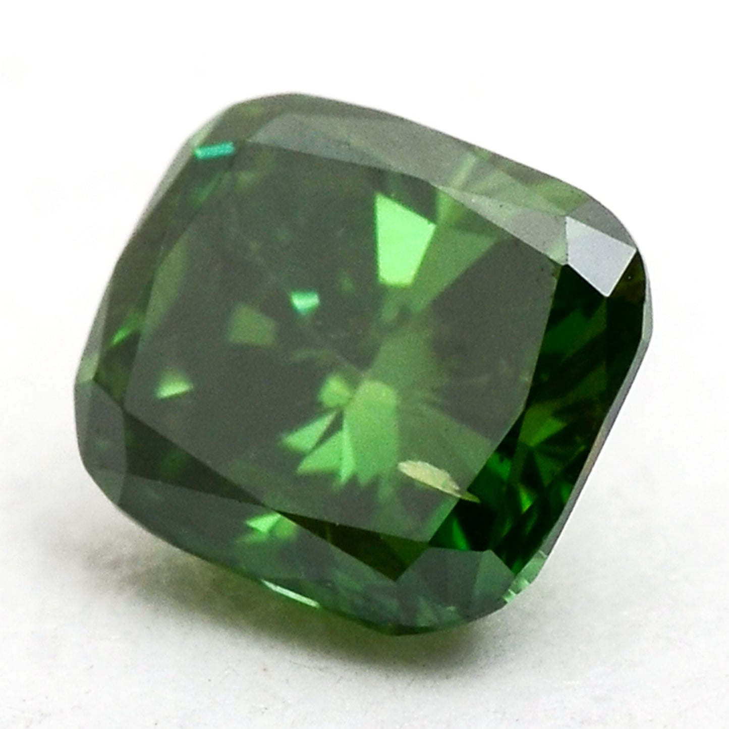 0.34 Green Diamond Cushion Loose Diamond