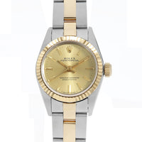 Rolex Oyster Perpetual 67193 Champagne Bar 3-Row Oyster Bracelet N-Serial Pre-Owned Women's