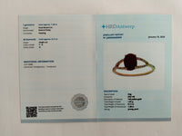 1.31 Ct Oval Mixed Cut Natural Ruby 14K Gold Ring