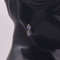2.34 Ct Marquise Tanzanite 9K Gold Earrings