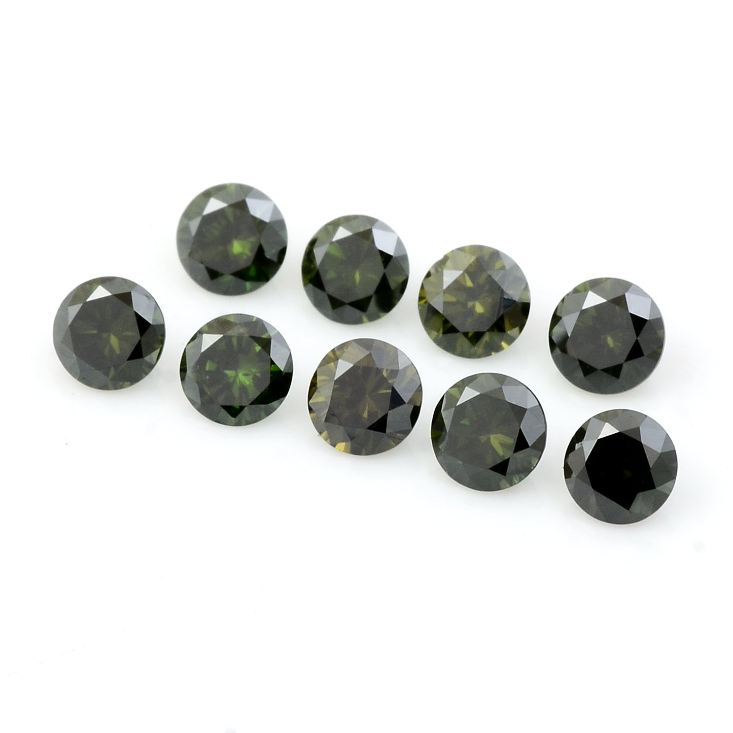 0.81 Green Diamond Round Loose Gemstone