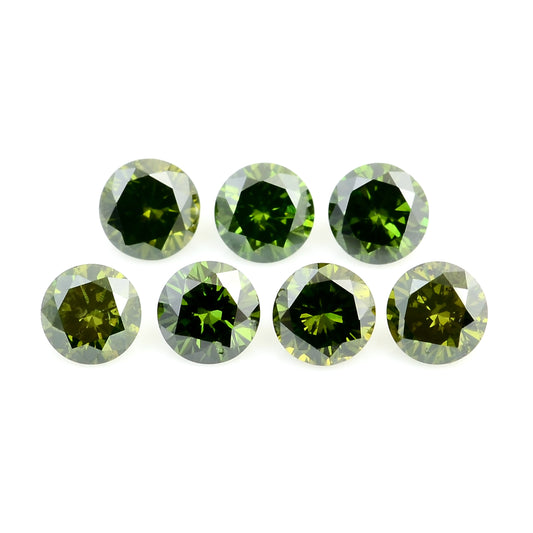0.60 Green Diamond Round Loose Gemstone