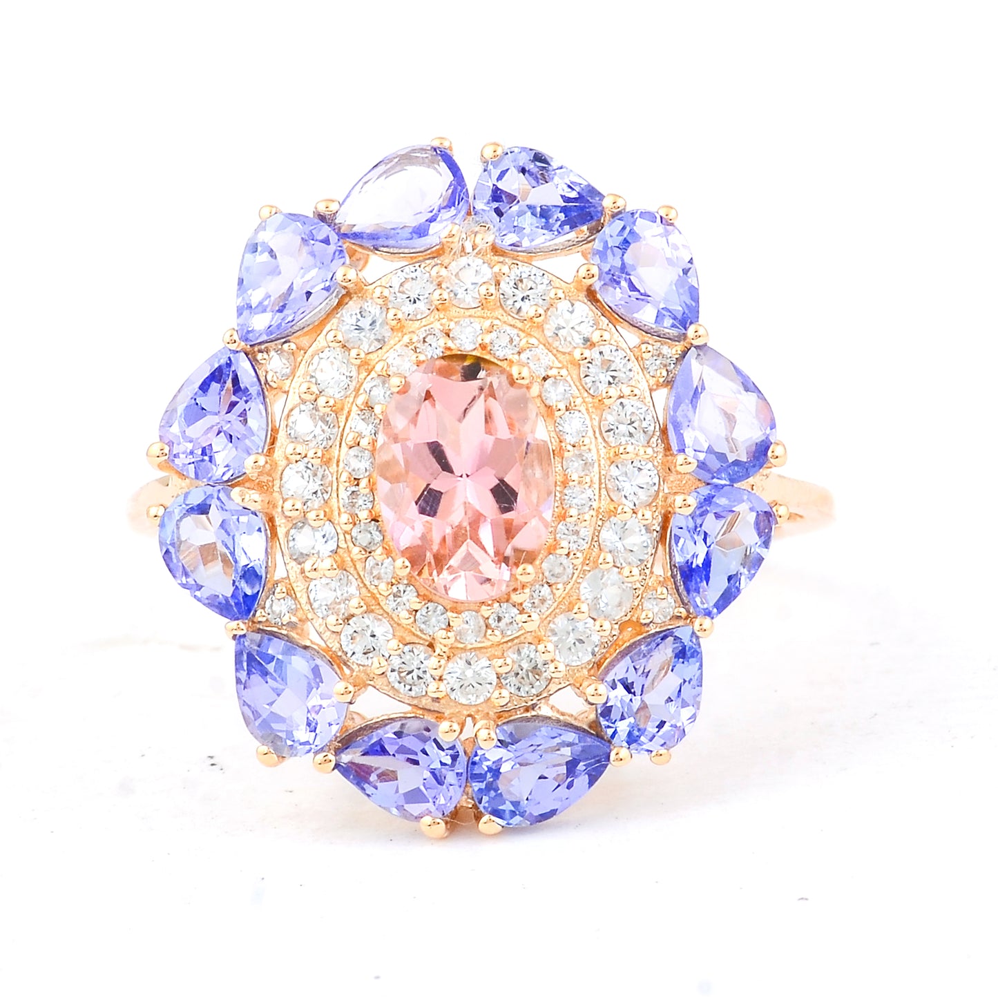 3.19 Ct Oval Tourmaline 14K Gold Ring