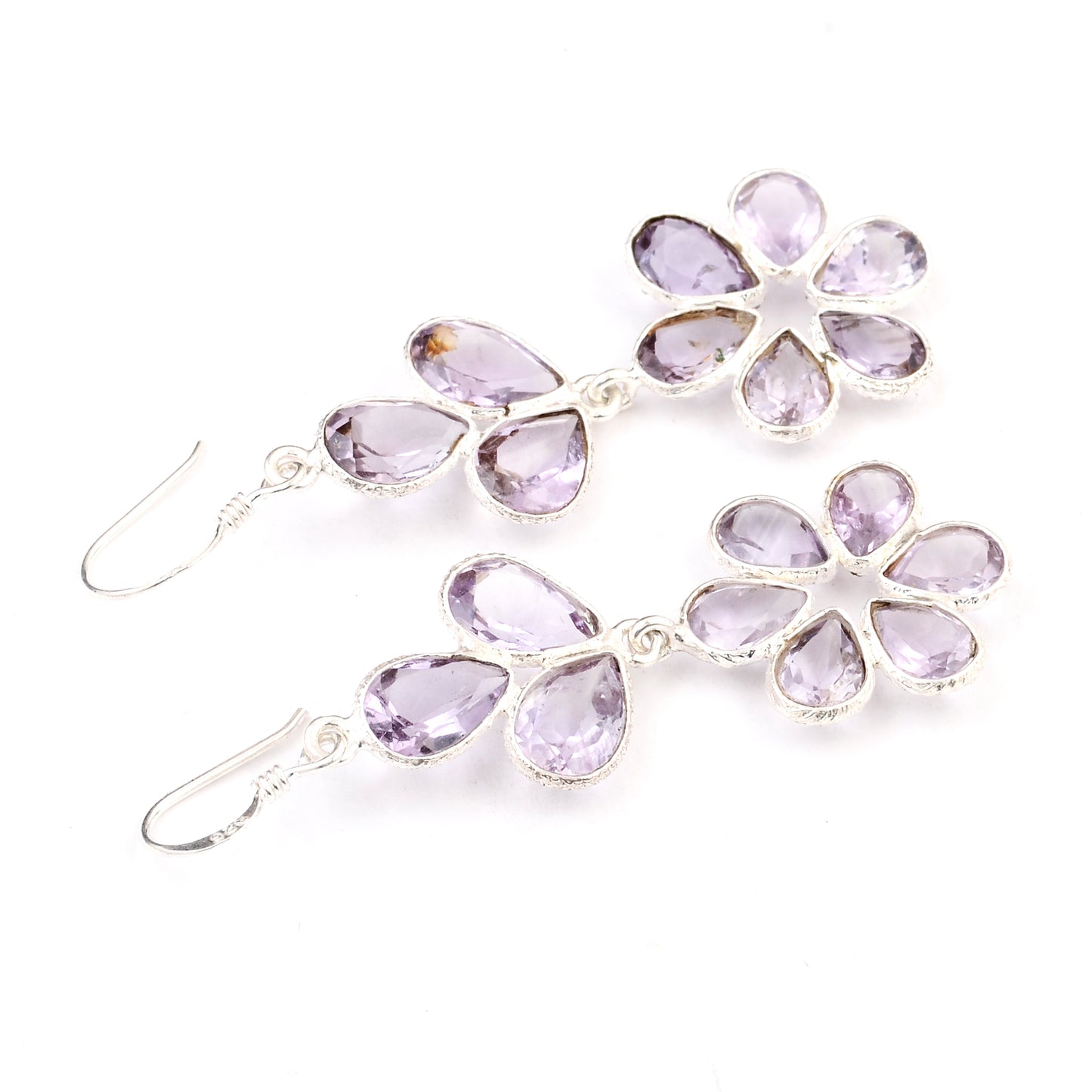 12.38 Ct Amethyst 925 Sterling Silver Earrings