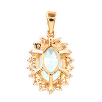 4.82 Ct Oval Emerald 18K Gold Pendant