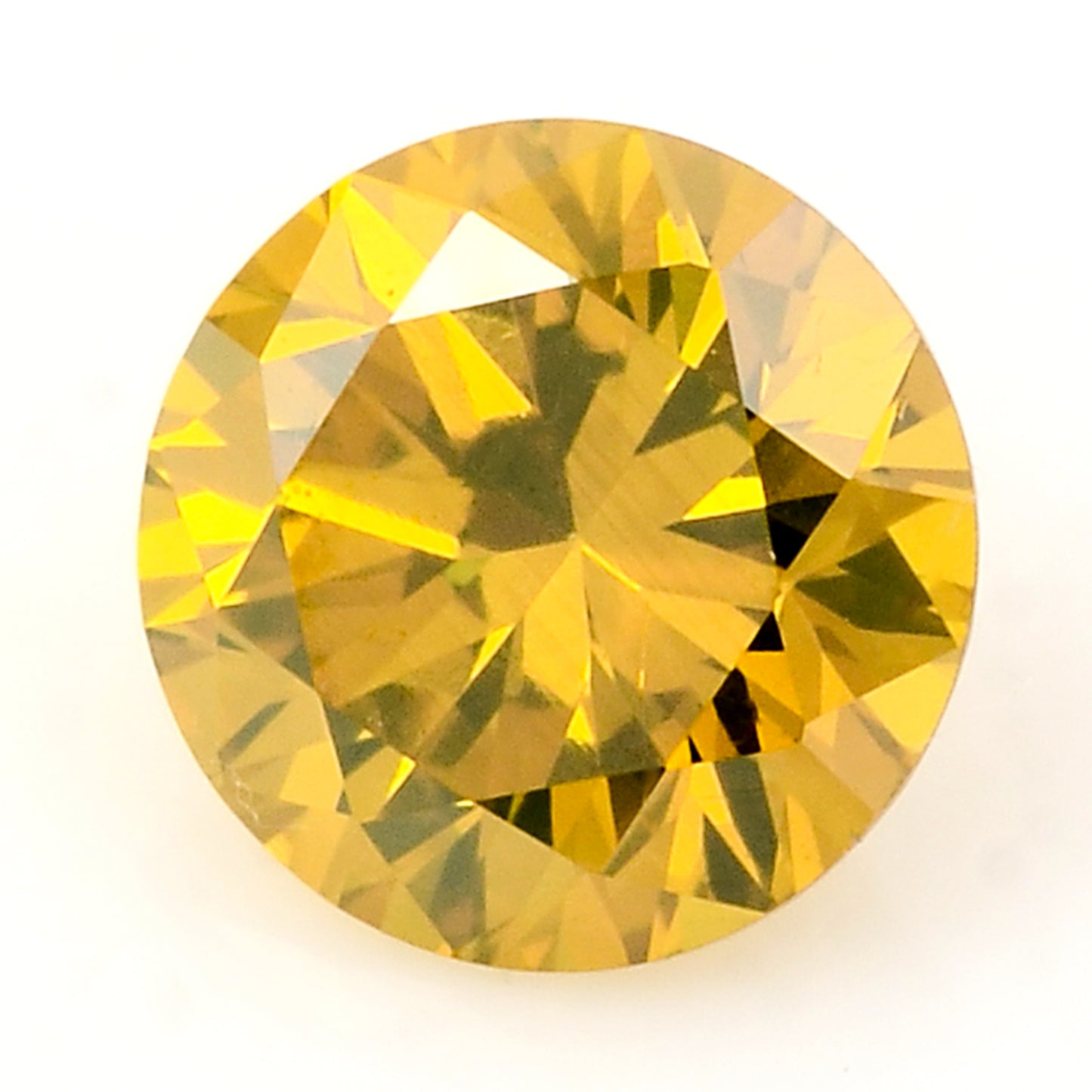 0.26 Yellow Diamond Round Loose Gemstone