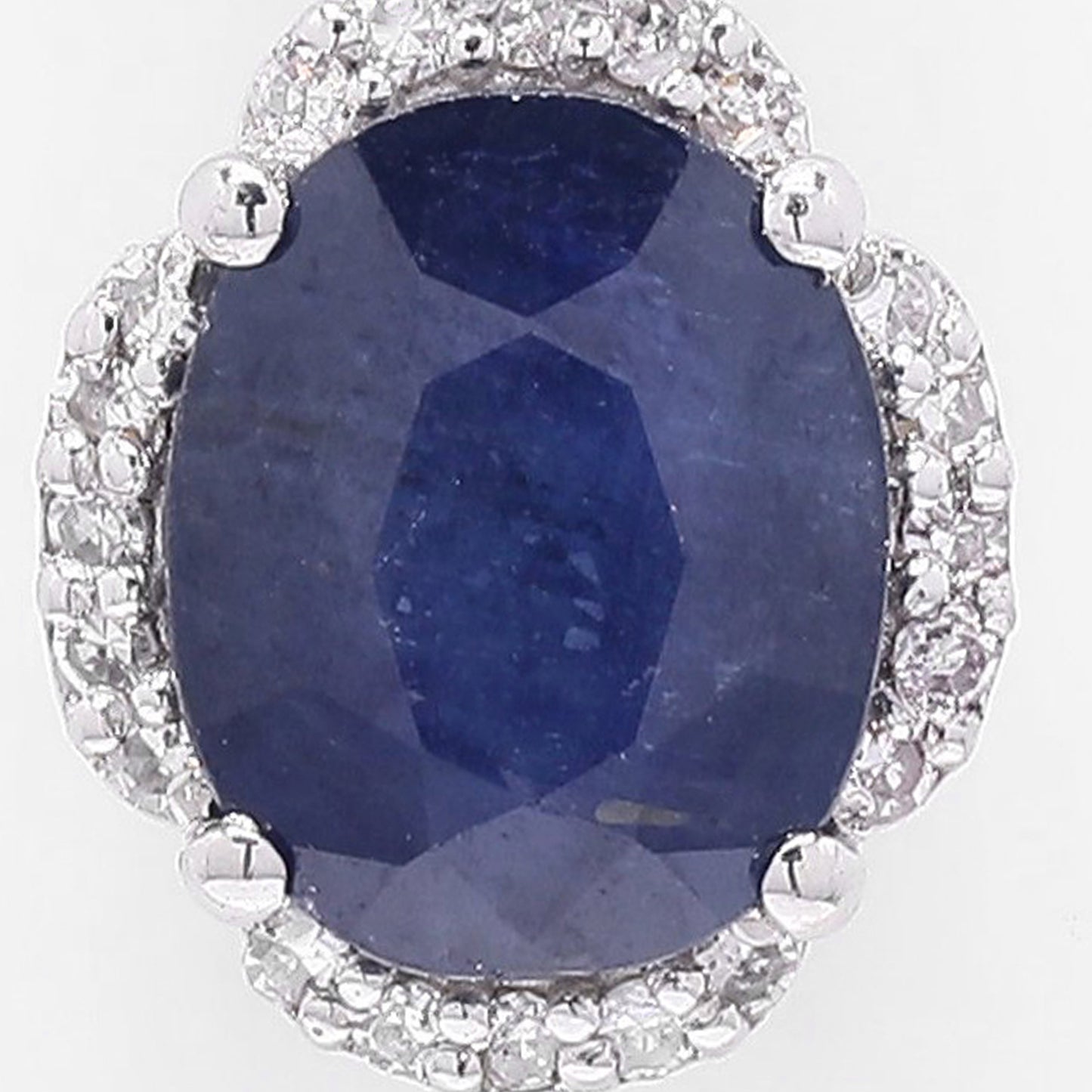 1.17 Ct Oval Mixed Cut Natural Sapphire 950 Platinum Pendant