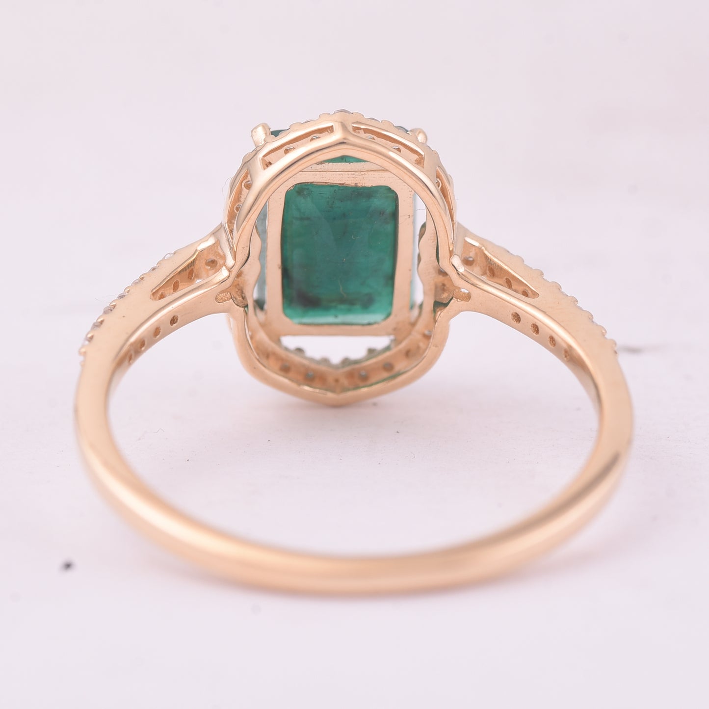 1.24 Ct Octagon Emerald 14K Gold Ring