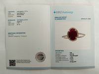 1.90 Ct Oval Mixed Cut Natural Ruby 14K Gold Ring