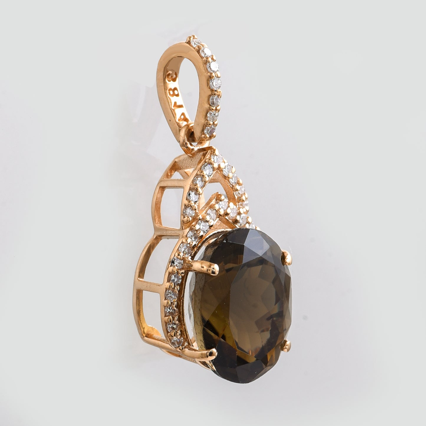 3.33 Ct Oval Mixed Cut Natural Tourmaline 14K Gold Pendant