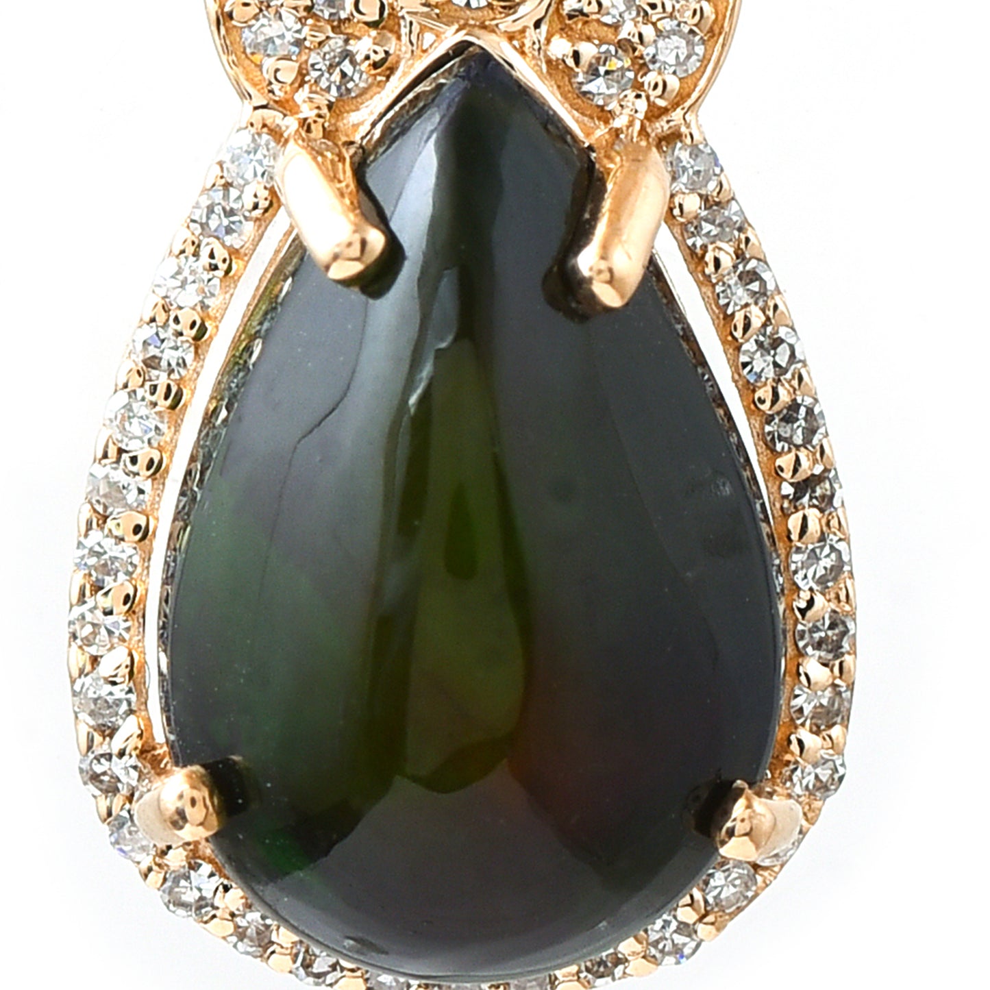 2.78 Ct Pear Opal 14K Gold Pendant