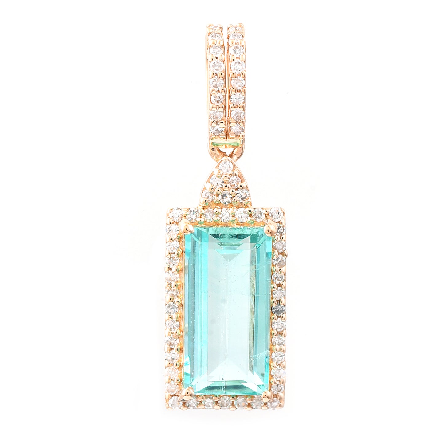 2.04 Ct Octagon Emerald 14K Gold Pendant