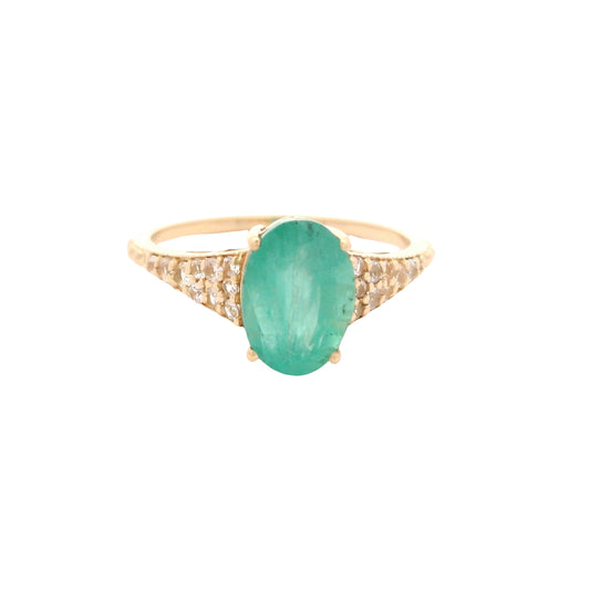 2.40 Ct Oval Emerald 14K Gold Ring