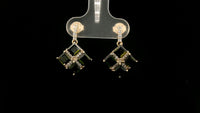 3.39 Ct Square Tourmaline 14K Gold Earrings