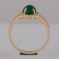 2.23 Ct Oval Emerald 9K Gold Ring