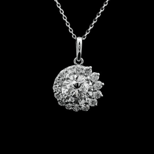 2.19 Carats Lab Grown Diamond 14K Gold Pendant