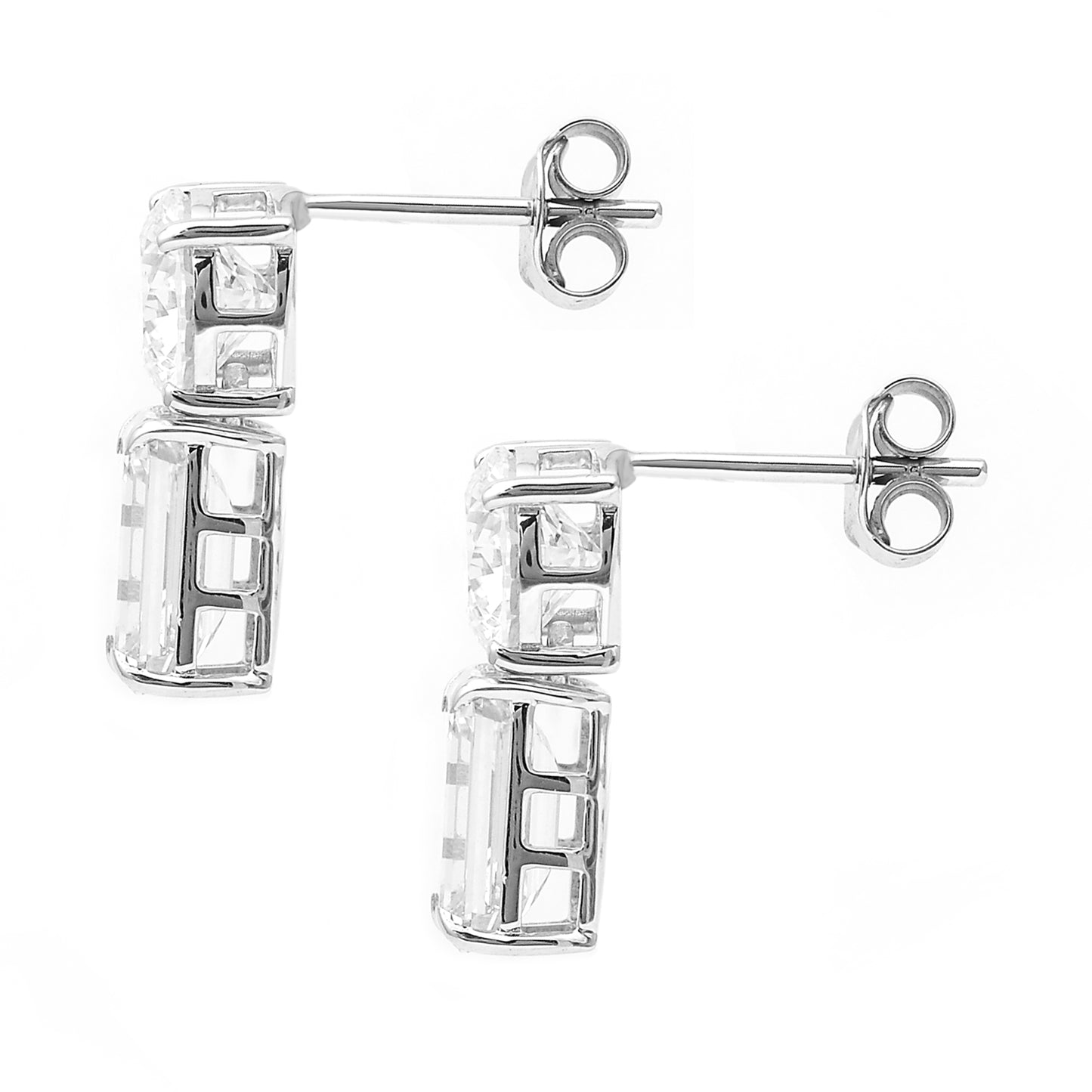 5.23 Carats Lab Grown Diamond 14K Gold Earrings