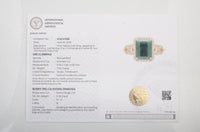 2.71 Ct Emerald Cut Natural Beryl Emerald 14K Gold Ring